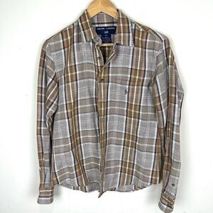 Polo Sport Ralph Lauren Plaid Linen VTG Flannel Women’s 10 Read‎